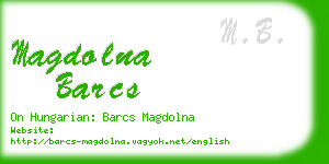 magdolna barcs business card